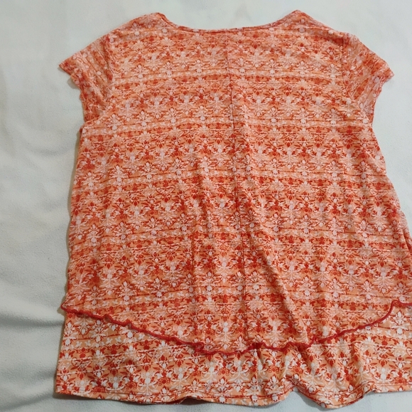 Notations Coral Floral Blouse - Picture 5 of 7